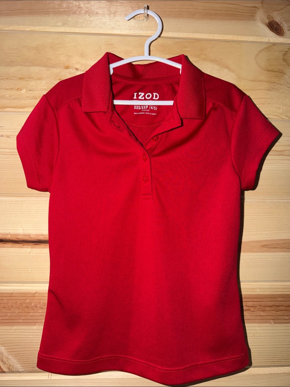 Izod Red Girls Polo Top